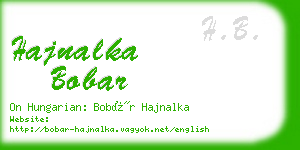 hajnalka bobar business card